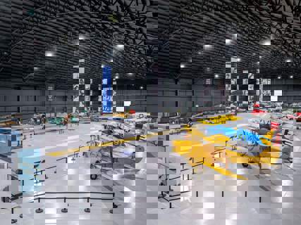 Aviation museum floor shines with Luxafloor LGE and PTX