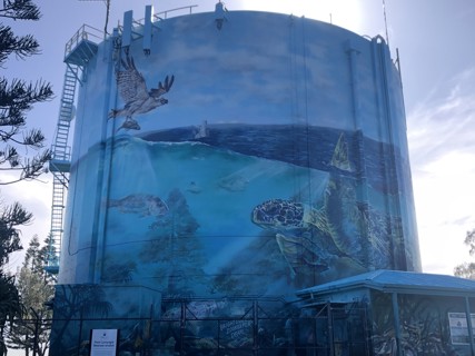 Serious Protection for Water Reservoir Mural