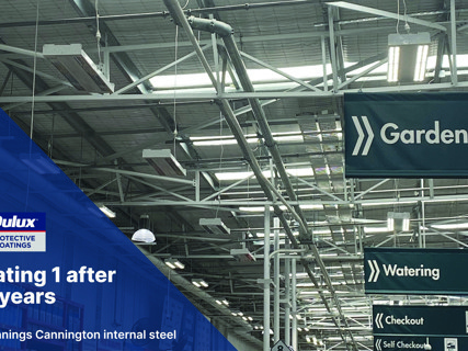 Rating 1 after 6 years for internal steelwork