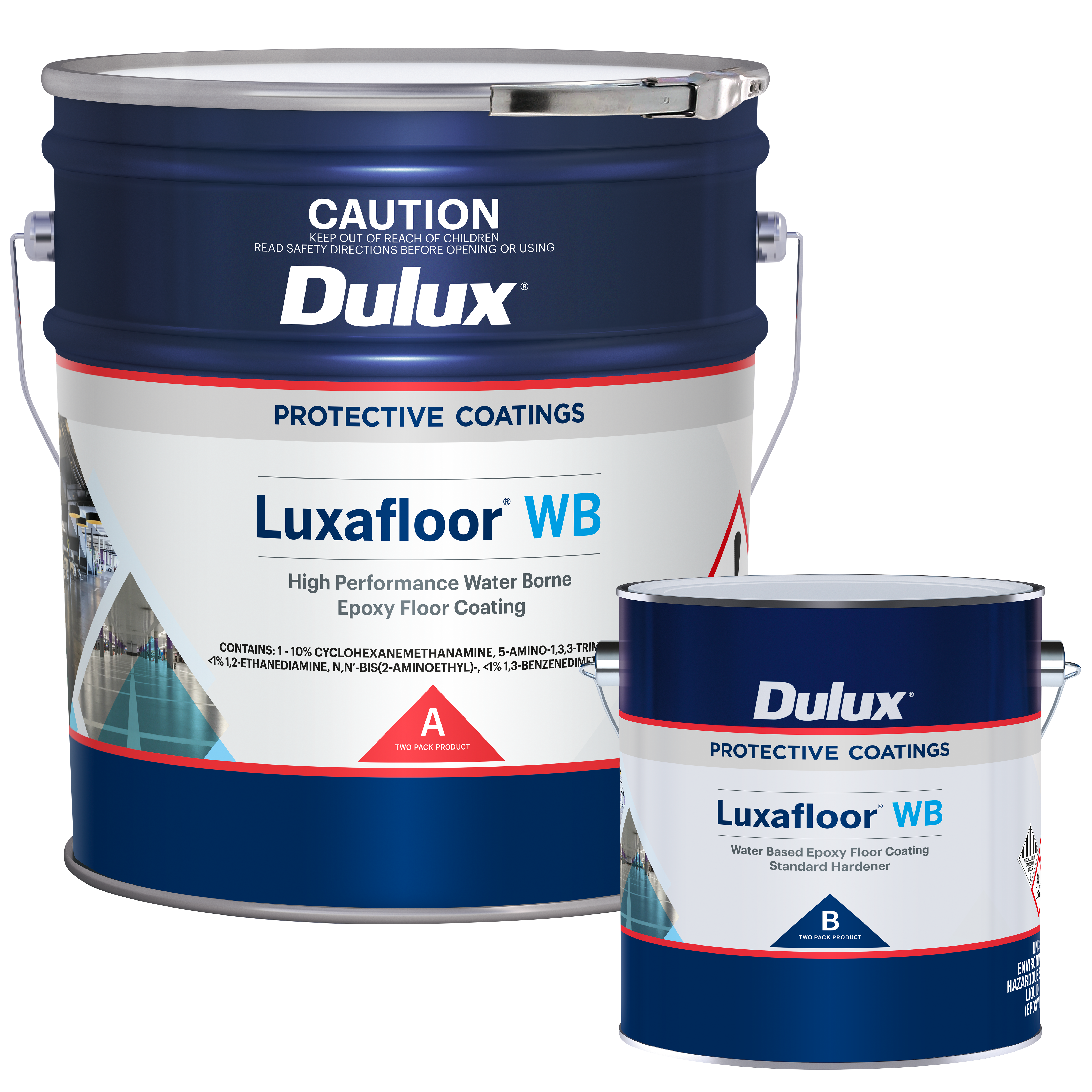 dulux luxafloor wb - low build, water borne, two-pack epoxy floor paint